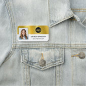 Porte-nom Photo personnalisée de l'employé, logo, nom - Peut (En situation)