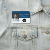 Porte-nom Photo personnalisée de l'employé, logo, nom - Peut (En situation)