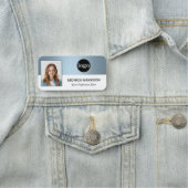 Porte-nom Photo personnalisée de l'employé, logo, nom - Peut (En situation)