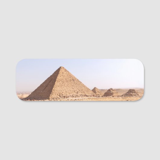 Porte-nom Photographie des pyramides de Gizeh (Devant)