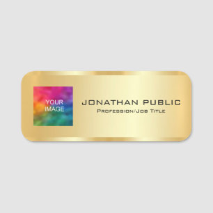 Porte-nom Photographie Ou Logo De L'Employé De La Broche Mag