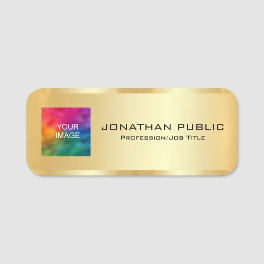 Porte-nom Photographie Ou Logo De L'Employé De La Broche Mag (Devant)