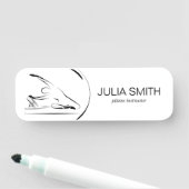 Porte-nom Pilates Mermaid sur le réformateur (En situation)