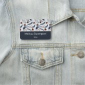 Porte-nom Pine Cones & Pine Needles Aquarelles Motif (En situation)