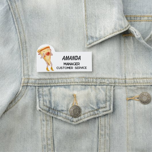 Porte-nom Pizza Fromage (En situation)