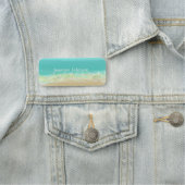 Porte-nom Plage d'eau bleue Aqua mariage été (En situation)