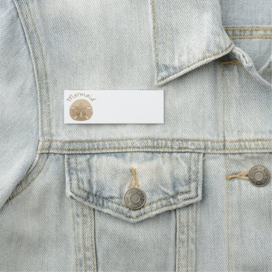 Porte-nom Plage d'été Fun Summer Holiday Mermaid Sand Dollar (En situation)