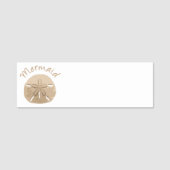 Porte-nom Plage d'été Fun Summer Holiday Mermaid Sand Dollar (Devant)