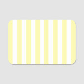 Porte-nom Plaid Jaune Pâle et Blanc Moderne (Devant)