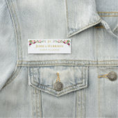 Porte-nom Planificateur d'événements Monogram Elegal Floral  (En situation)