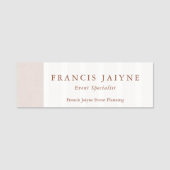 Porte-nom Planification d'événements professionnels avec des (Devant)