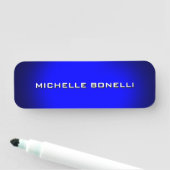 Porte-nom Plat minimaliste gris bleu moderne (En situation)