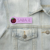 Porte-nom Plums mûrs Été Purple Plum Illustration (En situation)