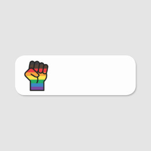 Porte-nom Poing gay pride