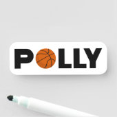 Porte-nom Polly Basketball (En situation)