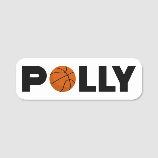 Porte-nom Polly Basketball (Devant)