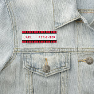 Porte-nom Pompier personnalisé