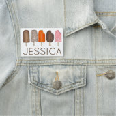 Porte-nom Popsicules de crème glacée Eclair aux fraises (En situation)