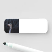 Porte-nom portrait d'autruche (En situation)