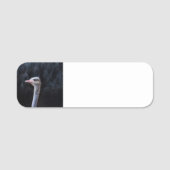 Porte-nom portrait d'autruche (Devant)