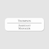 Porte-nom Poste de nom simple (Devant)