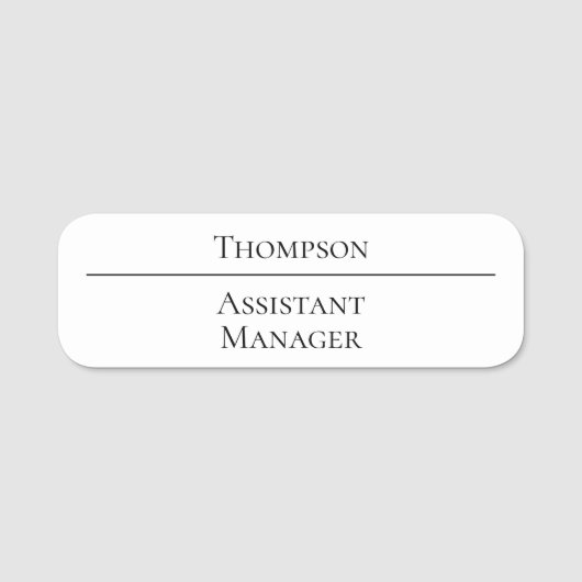 Porte-nom Poste de nom simple (Devant)