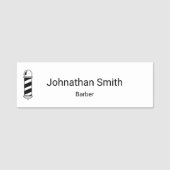 Porte-nom Poteau en barbier | Barre (Devant)