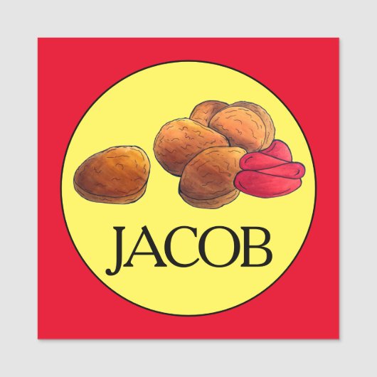 Porte-nom Poulet Nuggets Ketchup Junk Fast Food Foin (Devant)