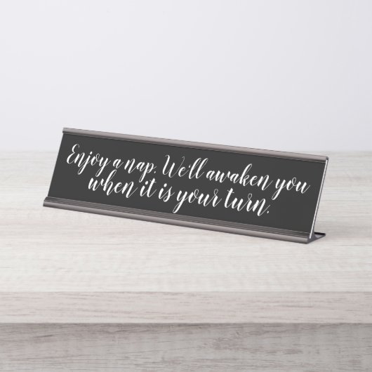 Porte-nom pour bureau (Devant)