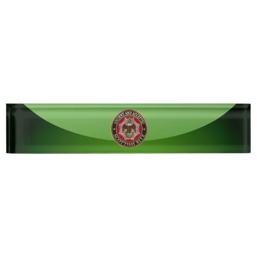 Porte-nom Pour Bureau [110] Le rite écossais Double-a dirigé Eagle (Devant)
