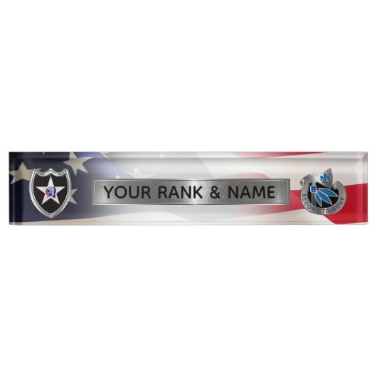 Porte-nom Pour Bureau 2e division d'infanterie - 2e DI (Devant)