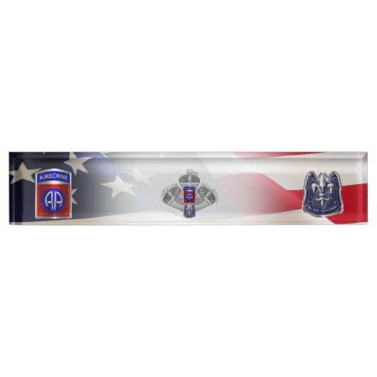 Porte-nom Pour Bureau 82e division aéroportée (Devant)