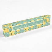 Porte-nom Pour Bureau Abeilles Et Roses