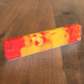 Porte-nom Pour Bureau Abréviation rouge (Taille)