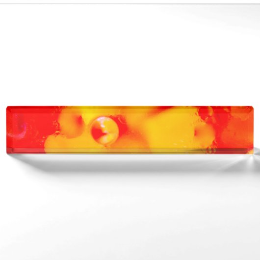 Porte-nom Pour Bureau Abréviation rouge (Devant)
