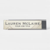 Porte-nom Pour Bureau Accent Doré Élégant Professionnel (Devant)