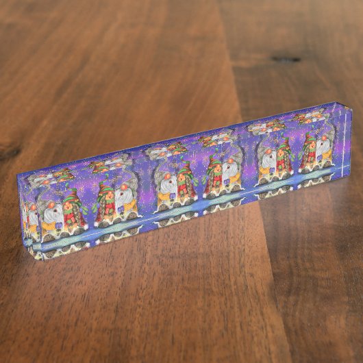 Porte-nom Pour Bureau Accessoires de bureau de Noël Gnome Cute (Taille)
