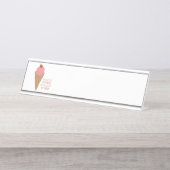 Porte-nom Pour Bureau Acheter de la glace (Devant)