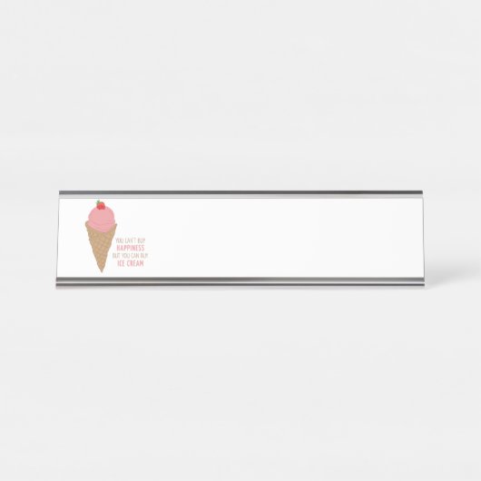 Porte-nom Pour Bureau Acheter de la glace (Devant)