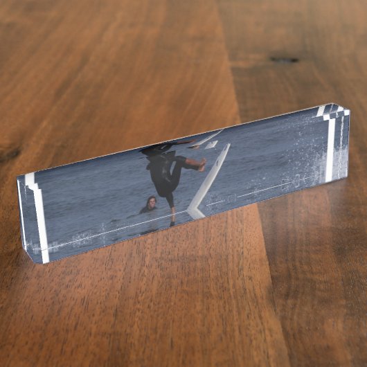 Porte-nom Pour Bureau Action de surf (Taille)