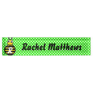 Porte-nom Pour Bureau Adorables mignons gaffent le monogramme d'abeille