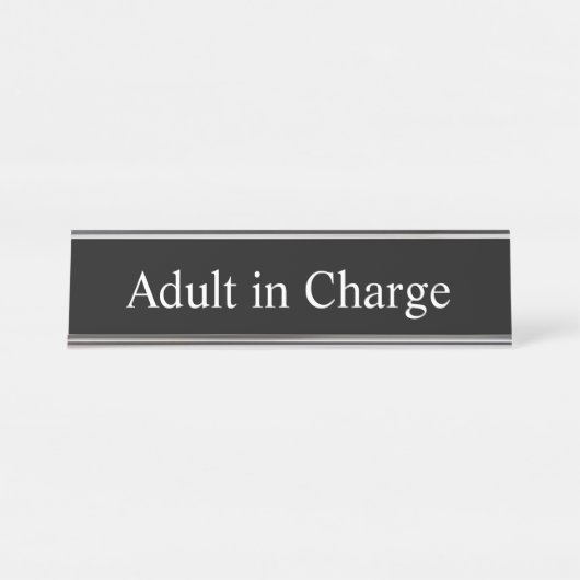 Porte-nom Pour Bureau Adulte responsable, (Devant)