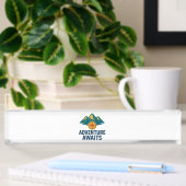 Porte-nom Pour Bureau Adventure Await - Décale automobile Mountain & Com
