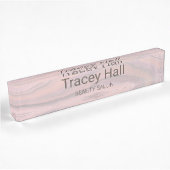Porte-nom Pour Bureau Agate terreuse rose pourpre