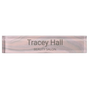 Porte-nom Pour Bureau Agate terreuse rose pourpre