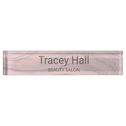 Porte-nom Pour Bureau Agate terreuse rose pourpre (Devant)