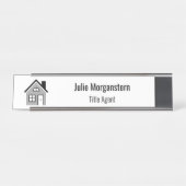 Porte-nom Pour Bureau Agent de titre (Devant)