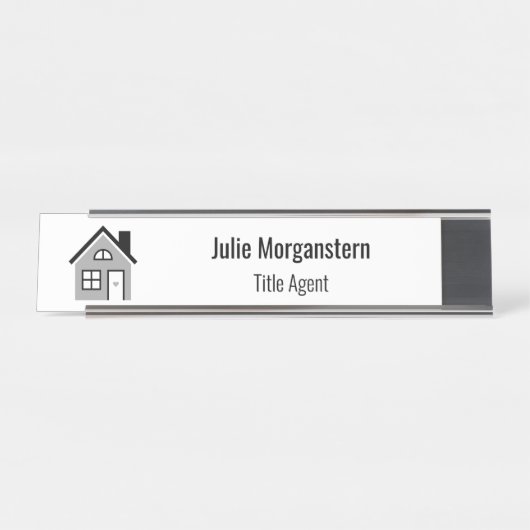 Porte-nom Pour Bureau Agent de titre (Devant)