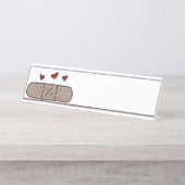 Porte-nom Pour Bureau Aide à la bande (Devant)