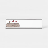 Porte-nom Pour Bureau Aide à la bande (Devant)